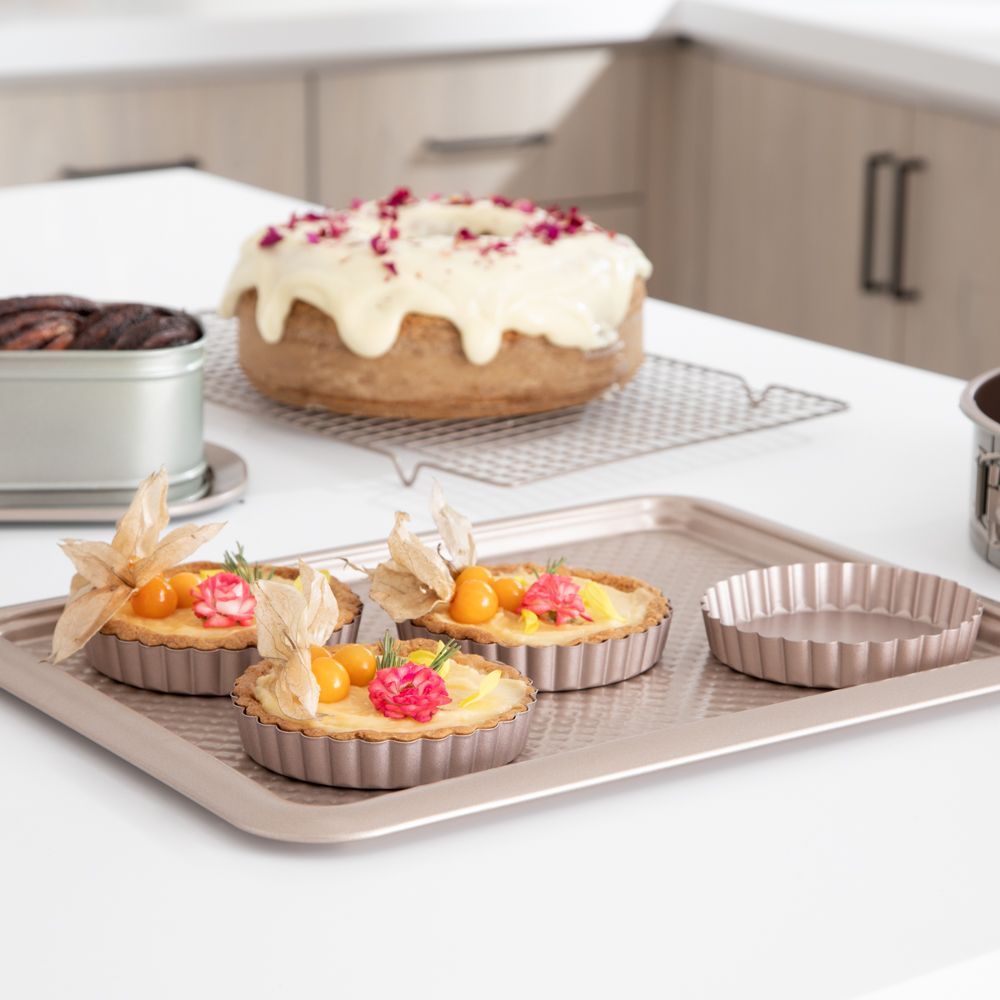 Set 4 Moldes desmontables acero para tarta 10 cm