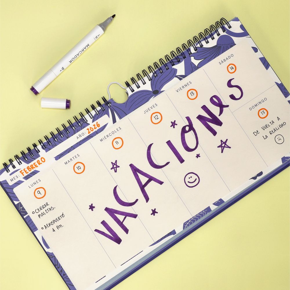 Planificador semanal 19.5x2x35.5 cm