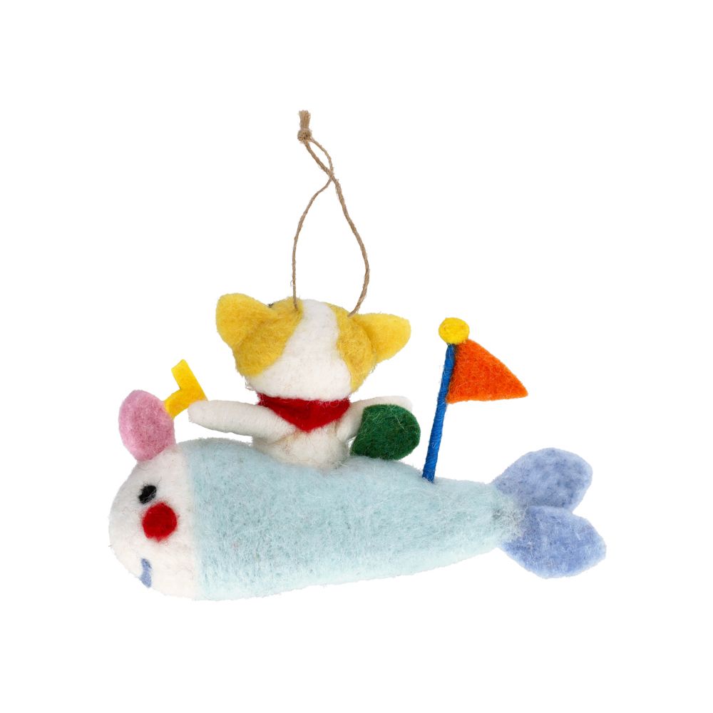 Adoro navideño de fieltro 19.8x4.5x14 cm