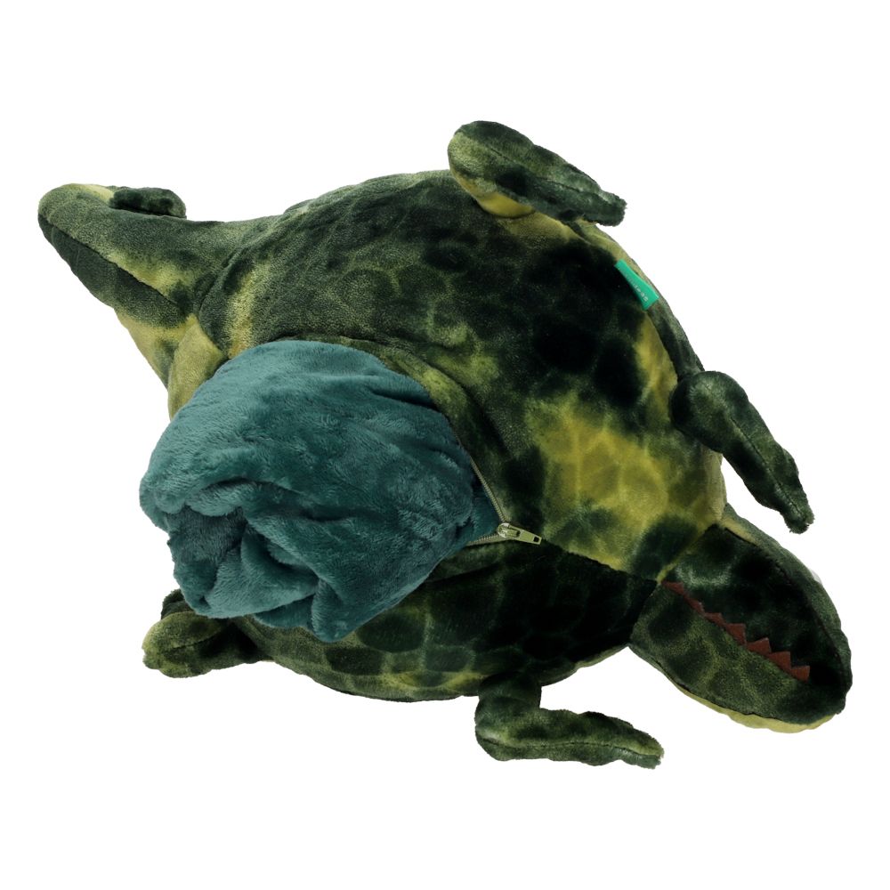 Cojín de peluche con manta