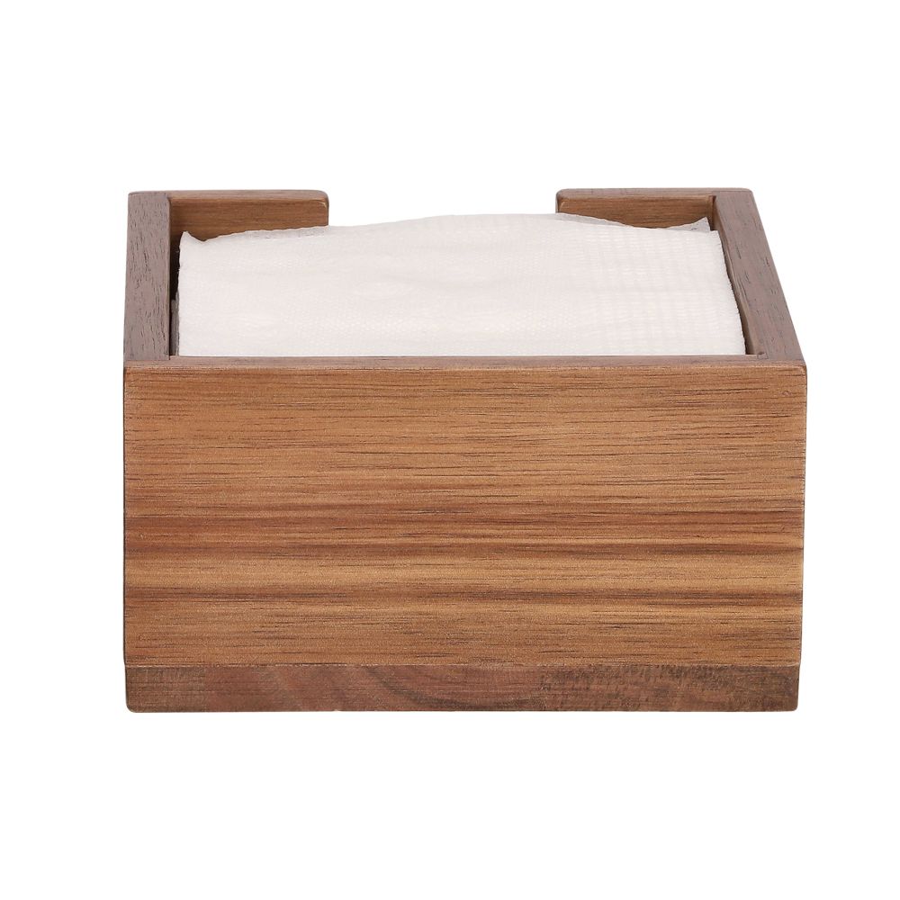 Servilletero de madera 14x14x8 cm