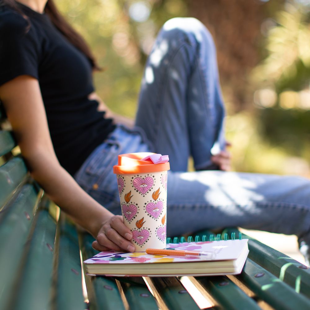 Vaso térmico plástico con diseño 400 ml