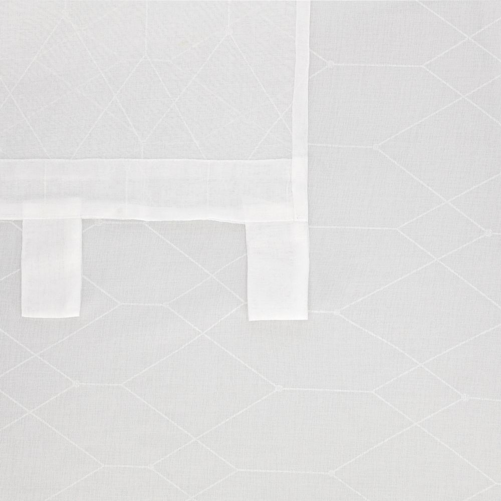 Set 2 Cortinas Visillo Velo Estampado Trama con Presillas 140x240 cm