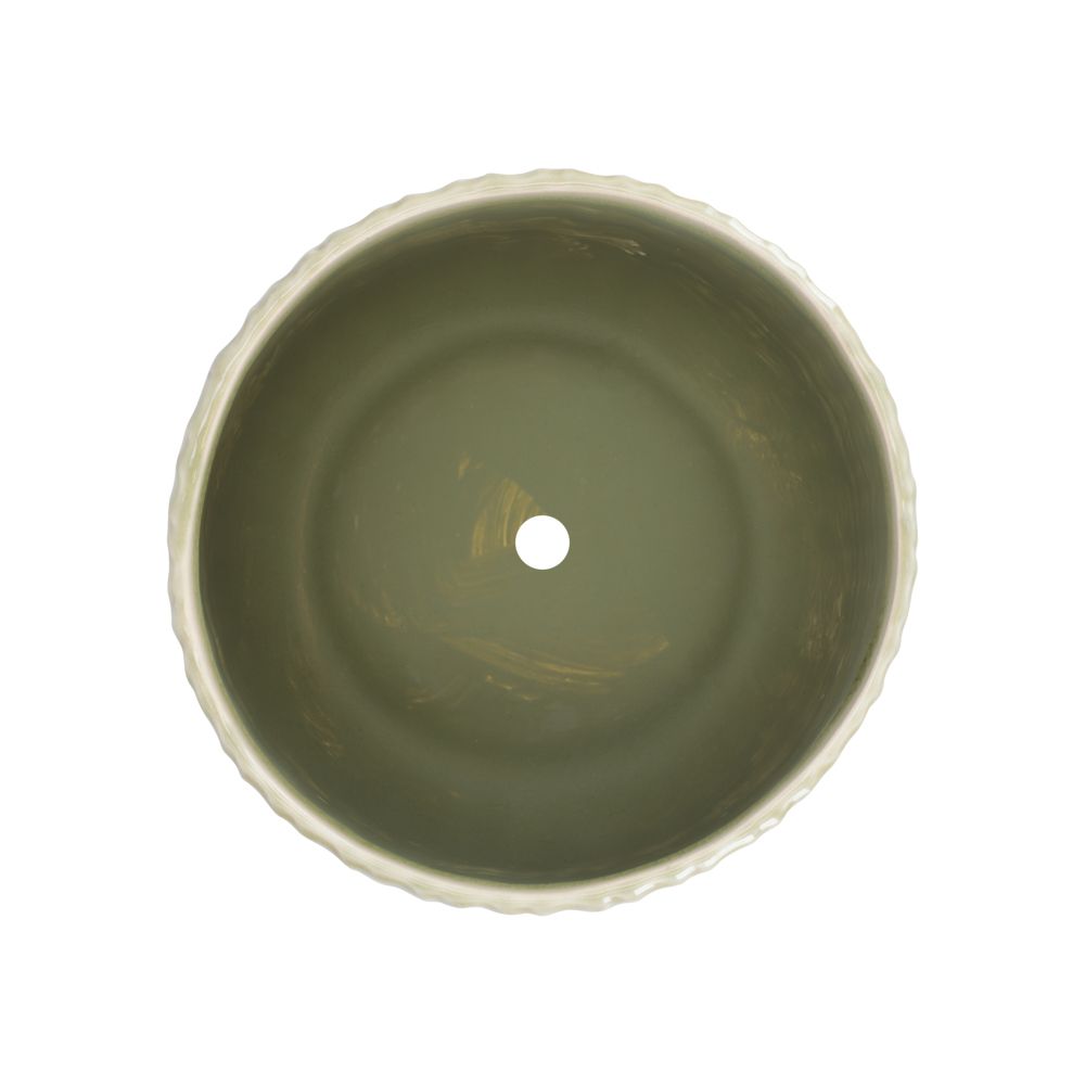 Maceta de cerámica con textura 17.7x14.7 cm