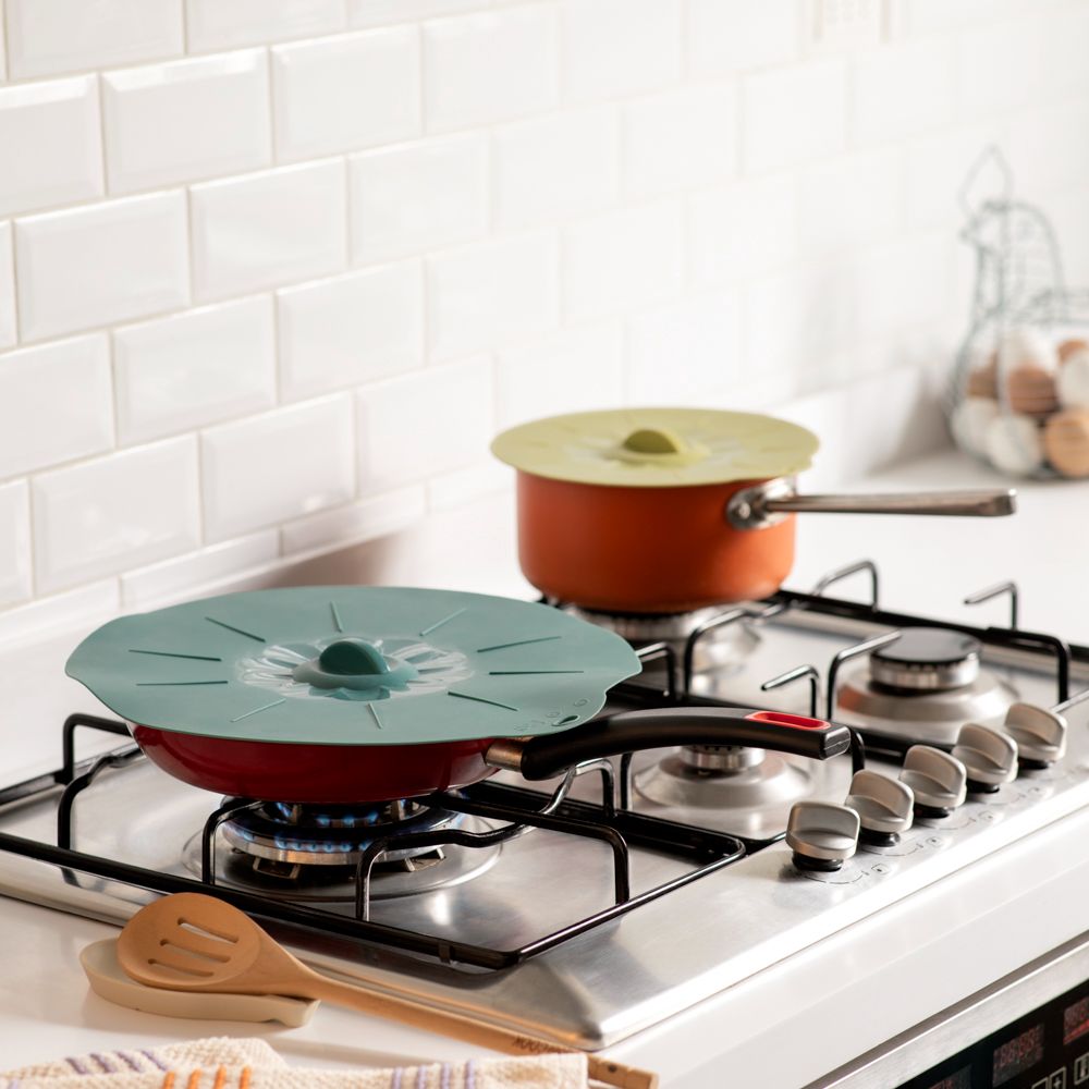 Set de 2 tapas de silicona para ollas