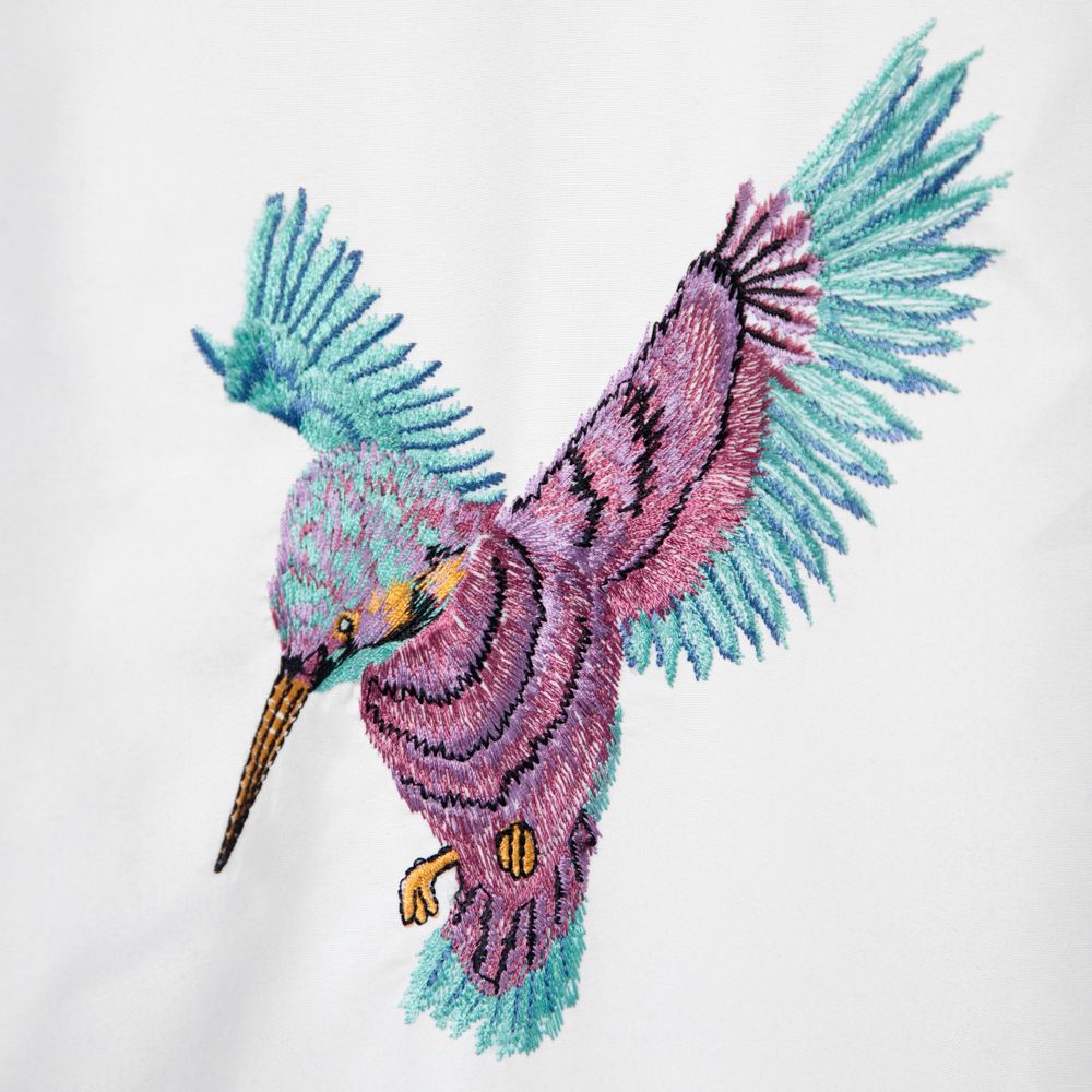 Cortina de baño estampada y bordada 178x180 cm