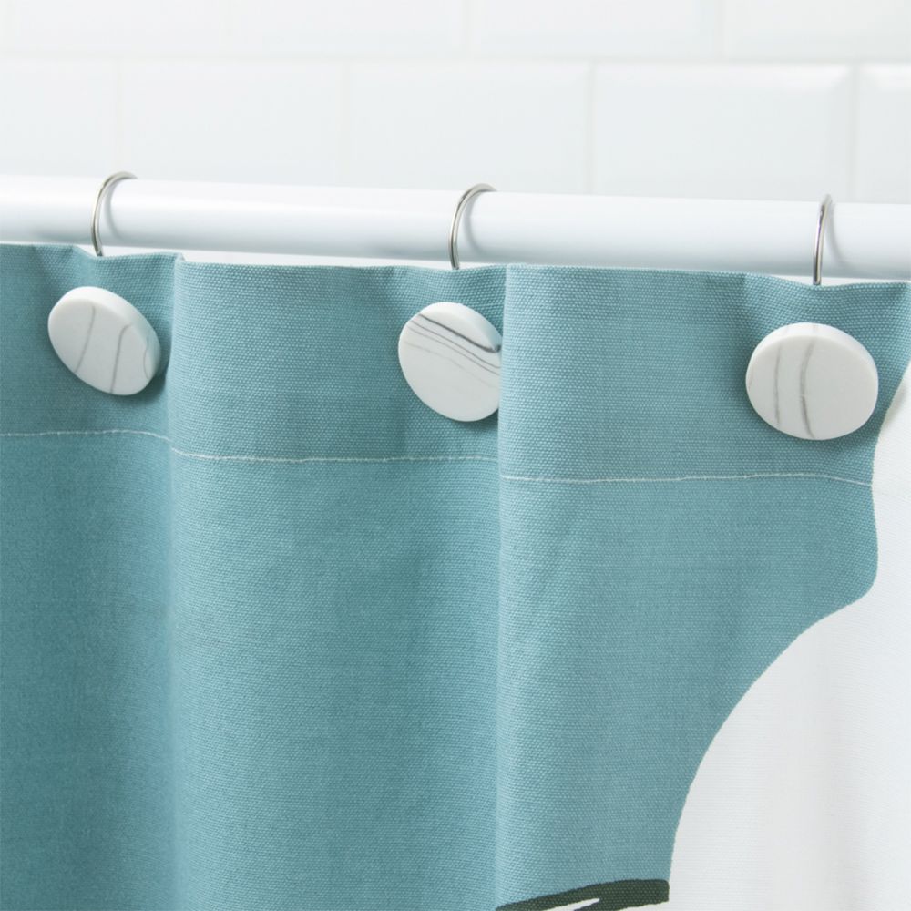 Set 12 Ganchos Cortina Baño Resina