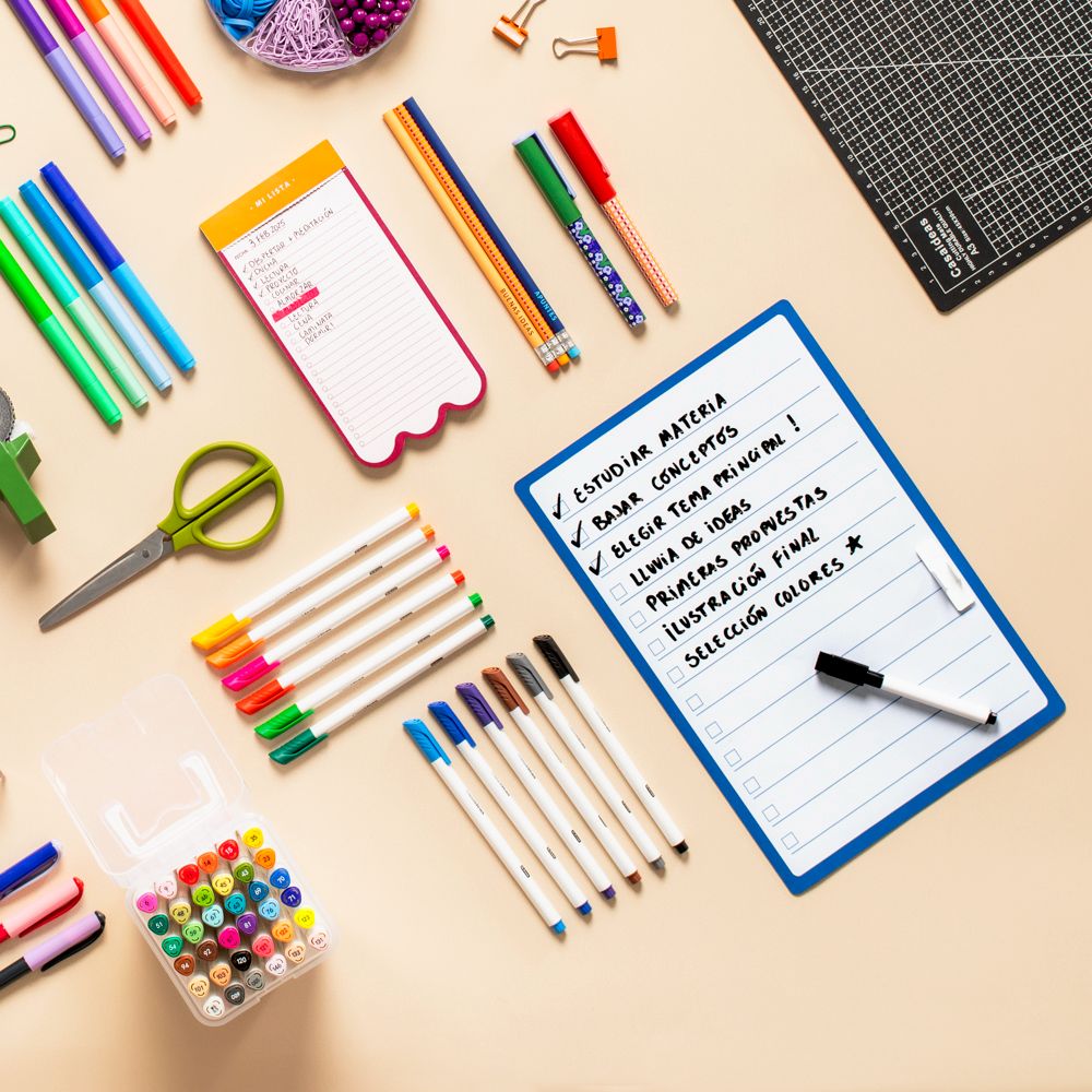 Set de pizarra y marcador borrable