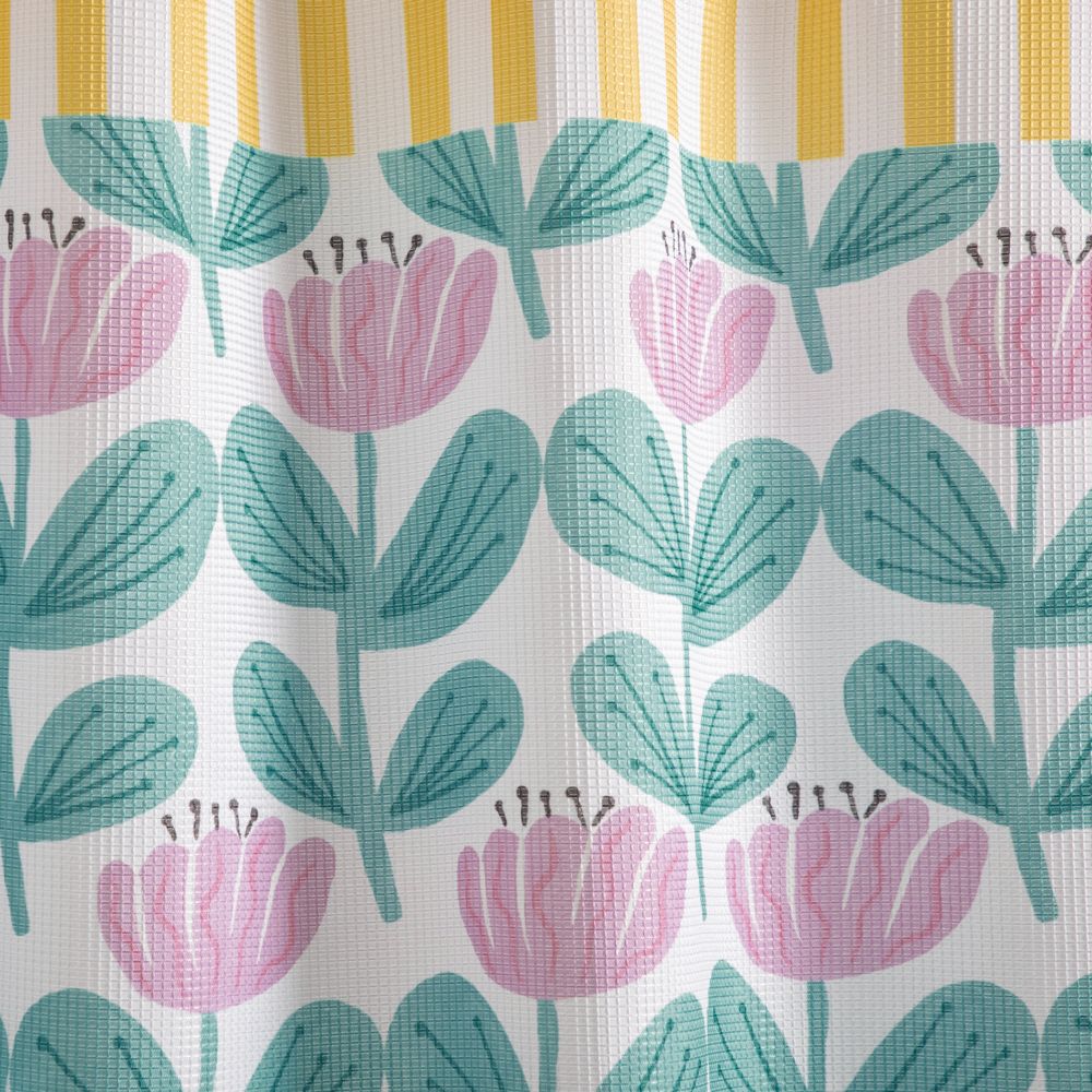 Cortina de baño waffle estampada 180x180 cm