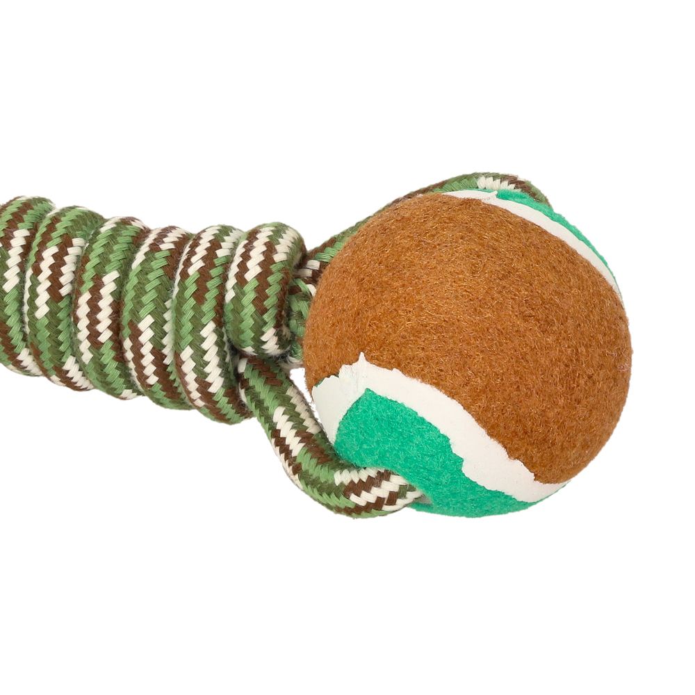 Juguete de cuerda con pelota para mascotas 28 cm
