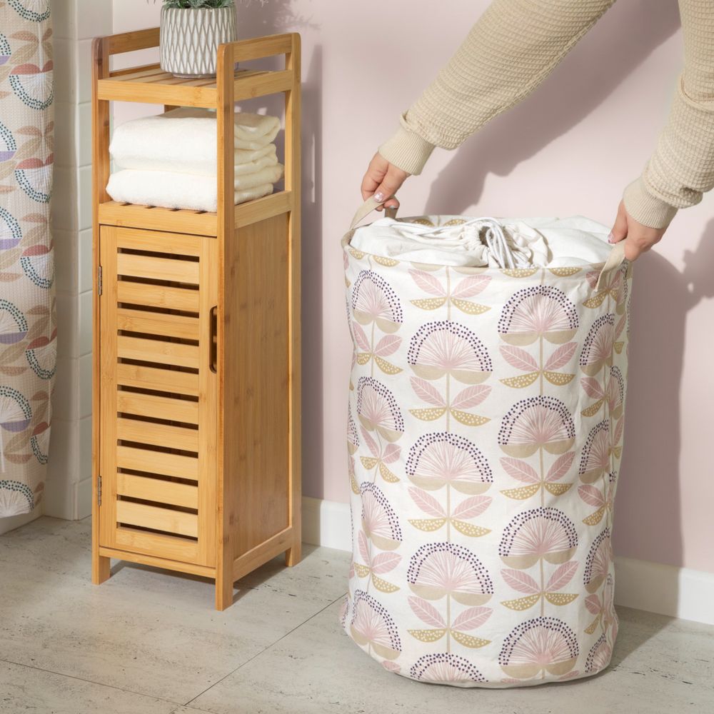 Canasto para ropa de algodón estampado 40x55 cm
