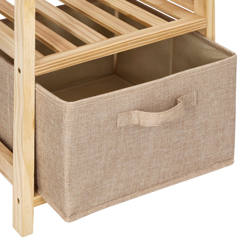 Buró dos niveles con cajón textil