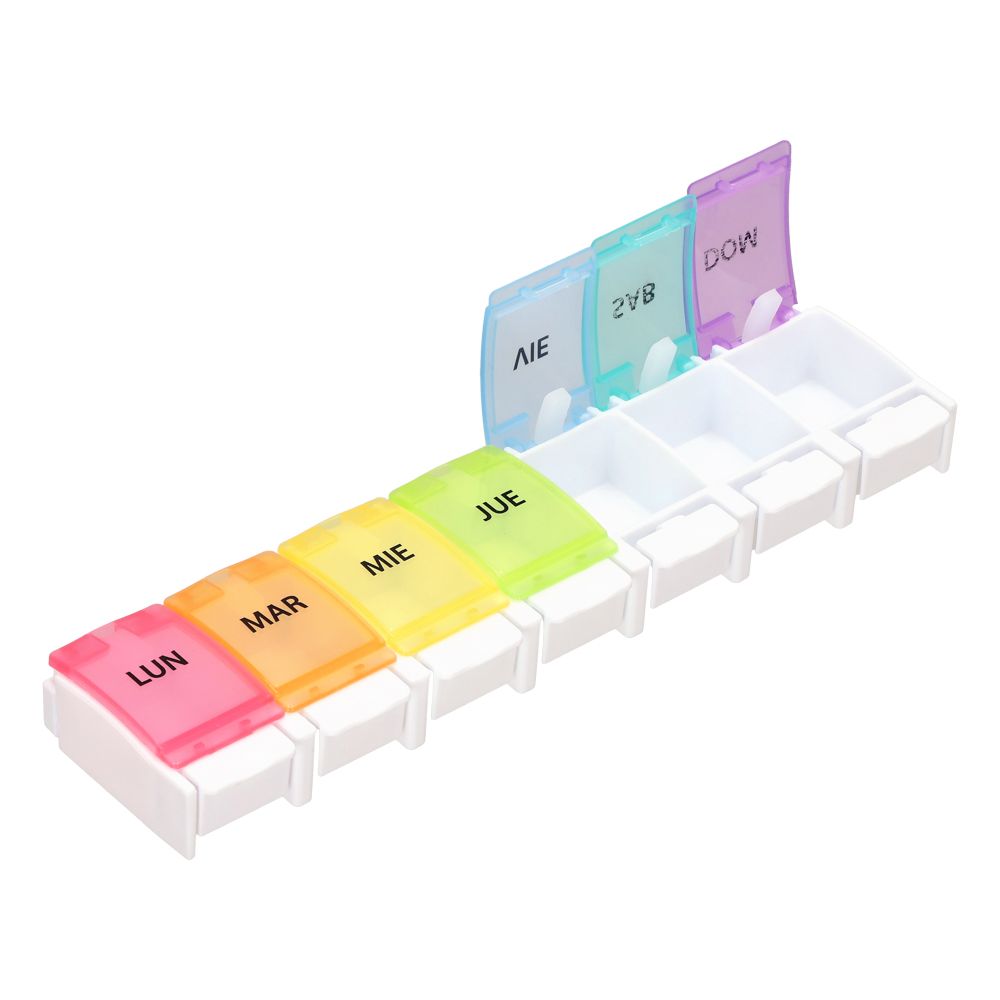 Caja organizadora semanal para pastillas