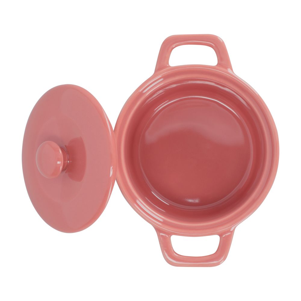 Mini refractario de cerámica con tapa y asas 260 ml