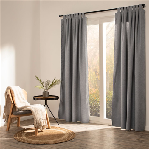 Cortina blackout con presillas tweed 140x240 cm