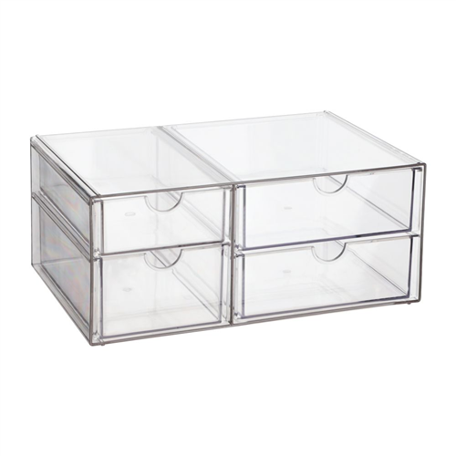 Cajonera 4 cajones plástico 25.5x17.5x10.5 cm