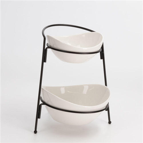 Set Bowls de porcelana con rack