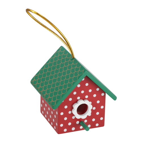 Adorno de navidad de casita