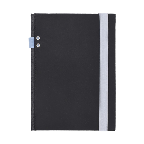 Libreta de tela con portaboligrafo 176 hojas puntos