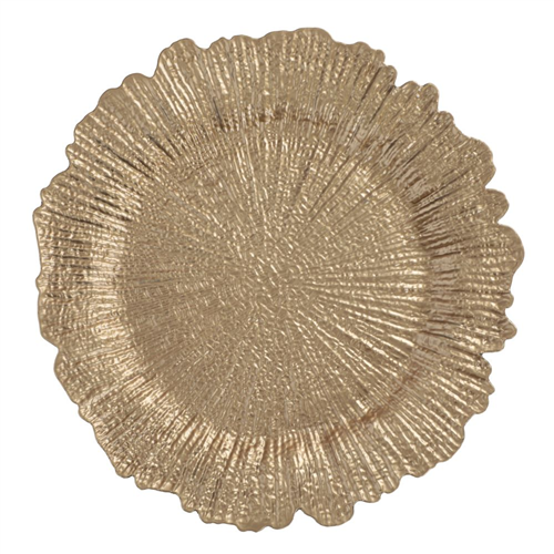 Plato base navideño dorado 33 cm