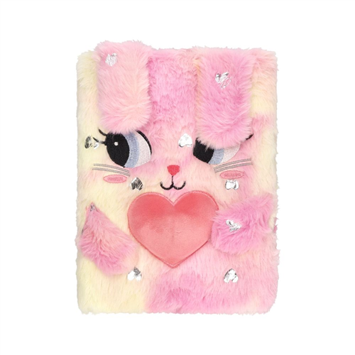 Libreta de peluche con orejas saltarinas
