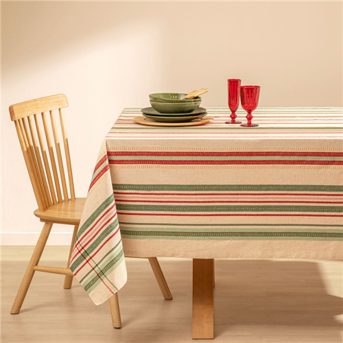 Mantel de navidad algodón y lino 150x210 cm