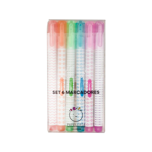 Set 6 Marcadores para Colorear con Distintos Colores.