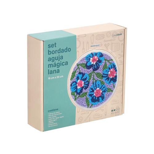 Bastidor con set de bordado aguja mágica