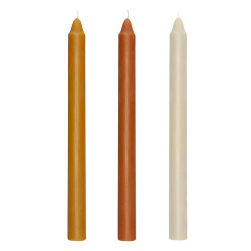 Set de 3 velas dinner aroma vainilla