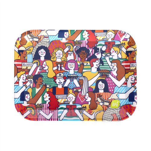 Plato de melamina rectangular 29x22 cm