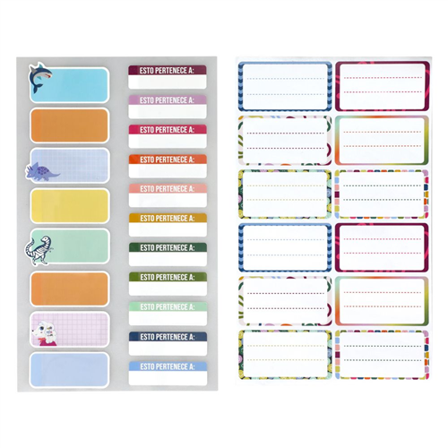Set adhesivos multiuso escolar