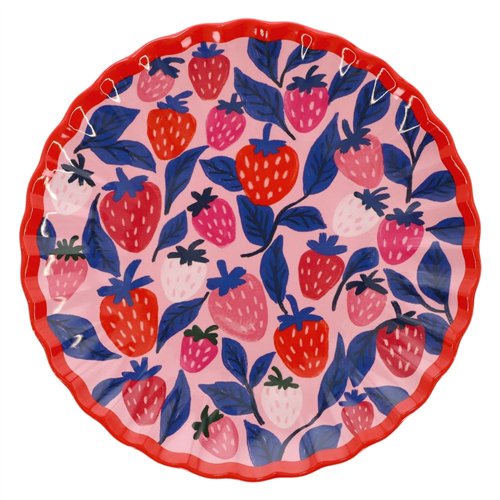 Plato de melamina con diseño y borde 27 cm