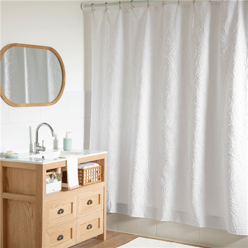 Cortina de baño con diseño texturizado 180x180 cm