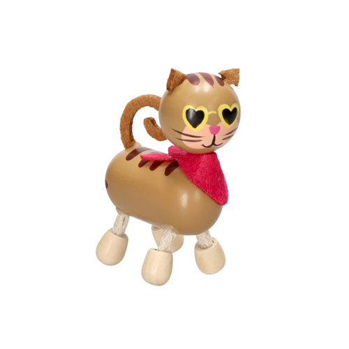 Animal gatito de madera Castilá