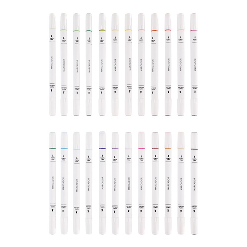 Set 24 marcadores con doble punta