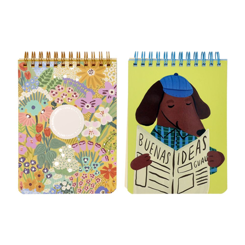 Set 2 libretas espiral 80 hojas 11x16 cm