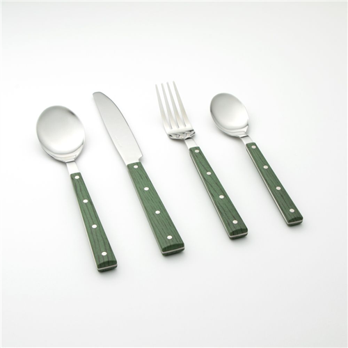 Set de cubiertos de madera 24 piezas