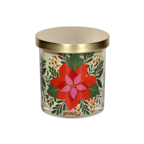 Vela naranja dulce y canela con contendor de cerámica 8x9 cm