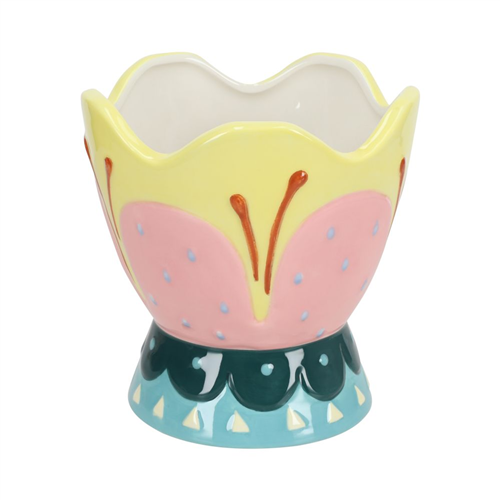 Maceta de cerámica flor 15x15 cm