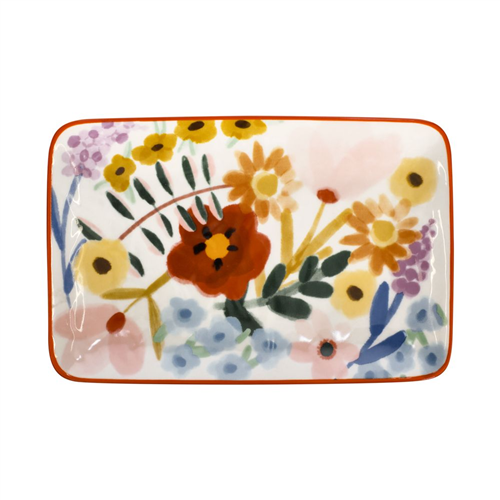 Plato de porcelana Print con diseño 20x13 cm