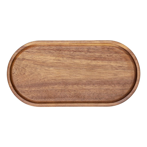 Plato de madera para coctel 30x15 cm