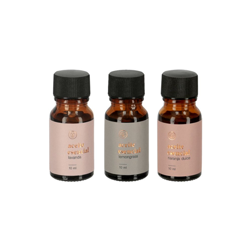 Set 3 Aceites Esenciales Lavanda / Lemongrass / Naranja Dulce 10 ml