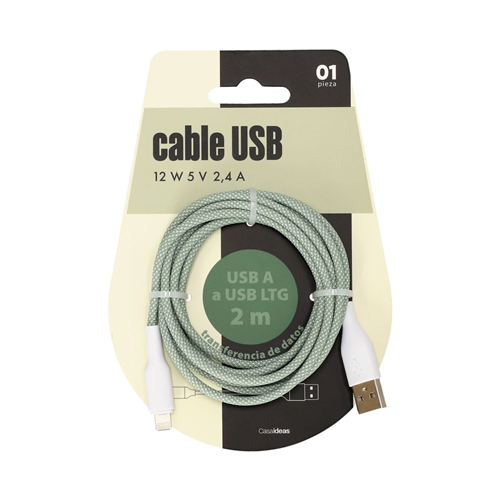 Cable USB A - LTG 2 metros
