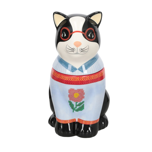 Canister de cerámica con forma de gatito