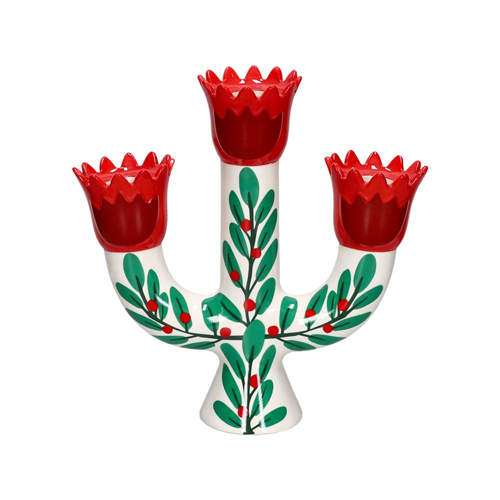 Candelabro triple navideño 29x20x22.5 cm