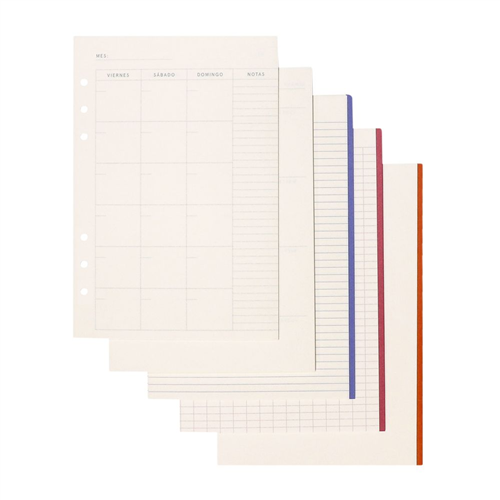 75 Hojas de repuesto A5