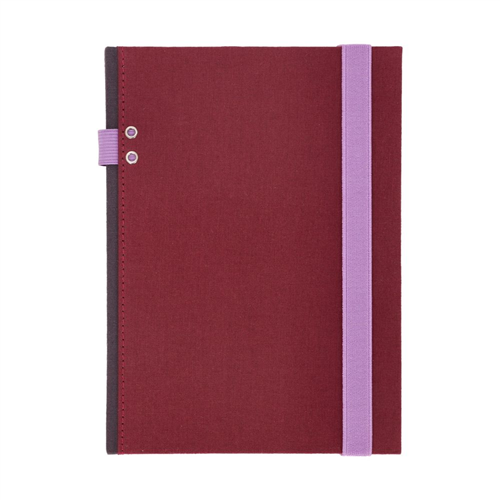 Libreta de tela con portaboligrafo 176 hojas líneas