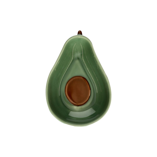 Plato de porcelana con forma de aguacate 16.3x11x3.3 cm