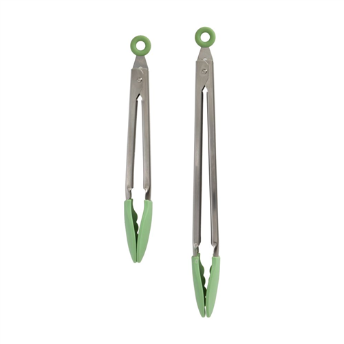 Set 2 pinzas de acero y silicona