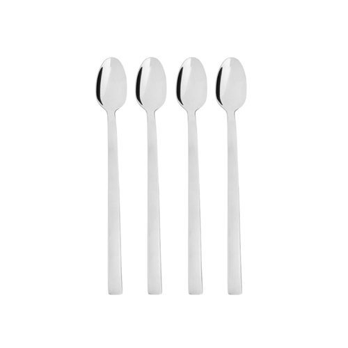 Set 4 Cucharas Acero Inoxidable para Café Helado Básica.
